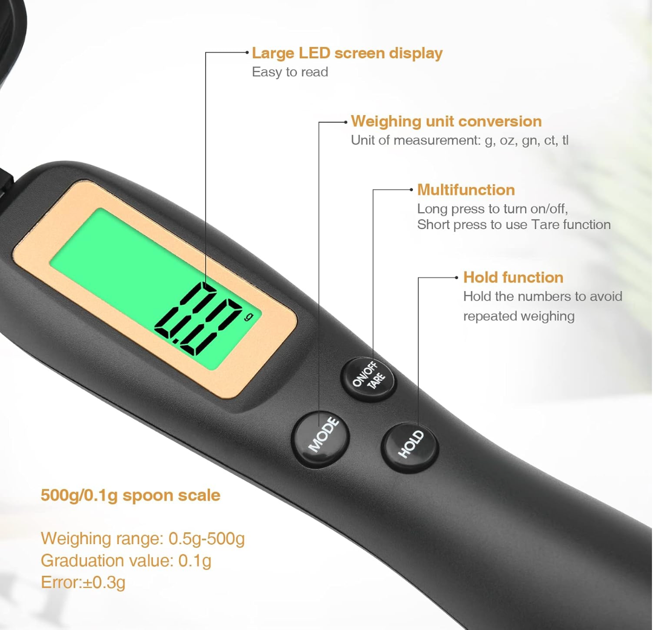 Digital Measurement Spoon with LCD Display