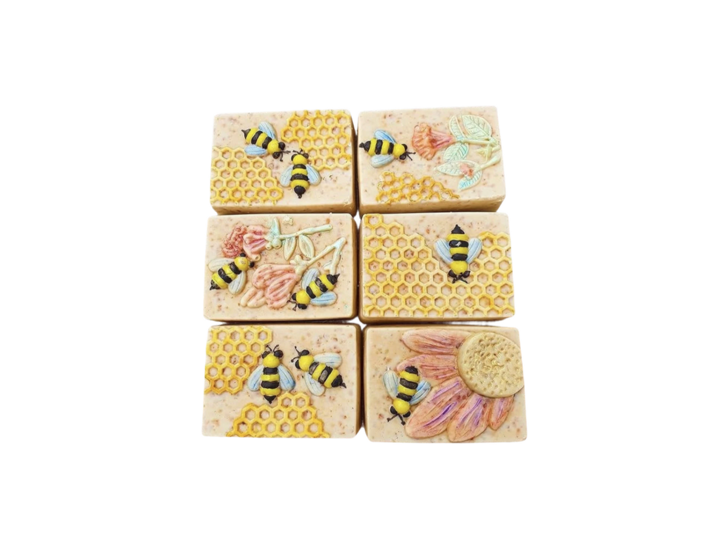 6 Cavity Mixed Honeybee Comb Silicone Mould