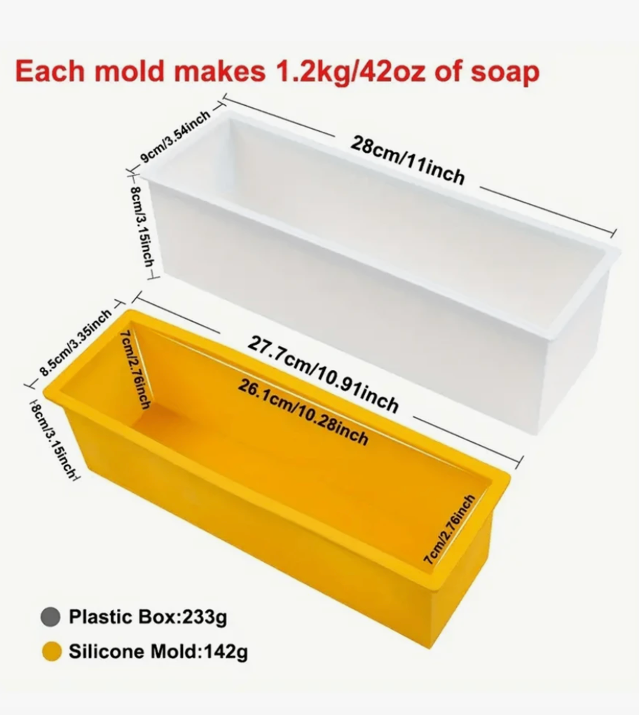 Rectangular Silicone Plastic Box Loaf Mould