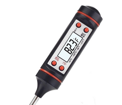 Stainless Steel Digital Cooking Thermometer with LCD Display