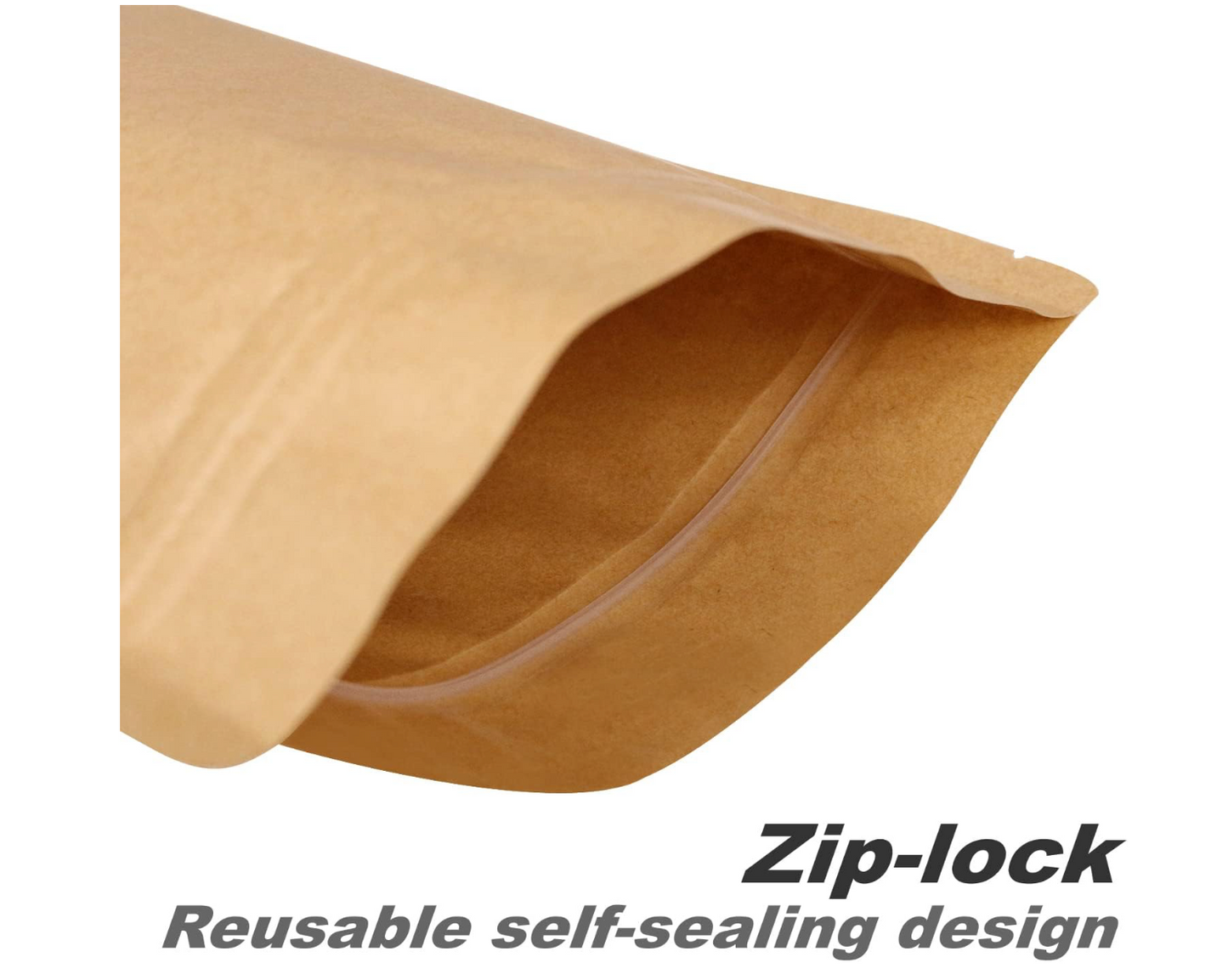 Resealable Kraft Paper Pouch