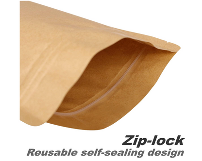 Resealable Kraft Paper Pouch