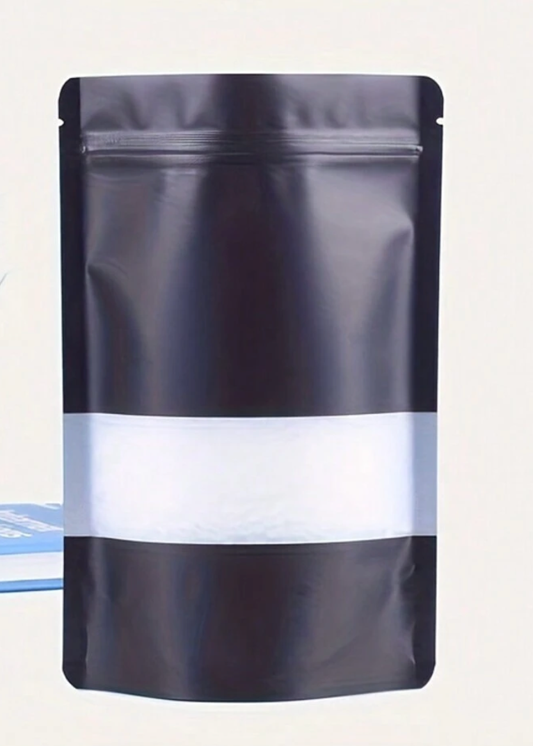 Resealable Matte Black Pouch