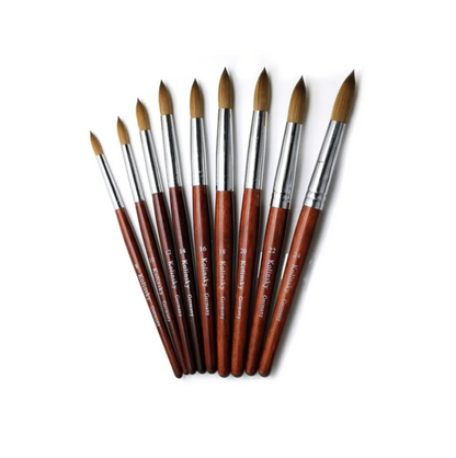 Wooden Handle Kolinsky Sable Acrylic Brush