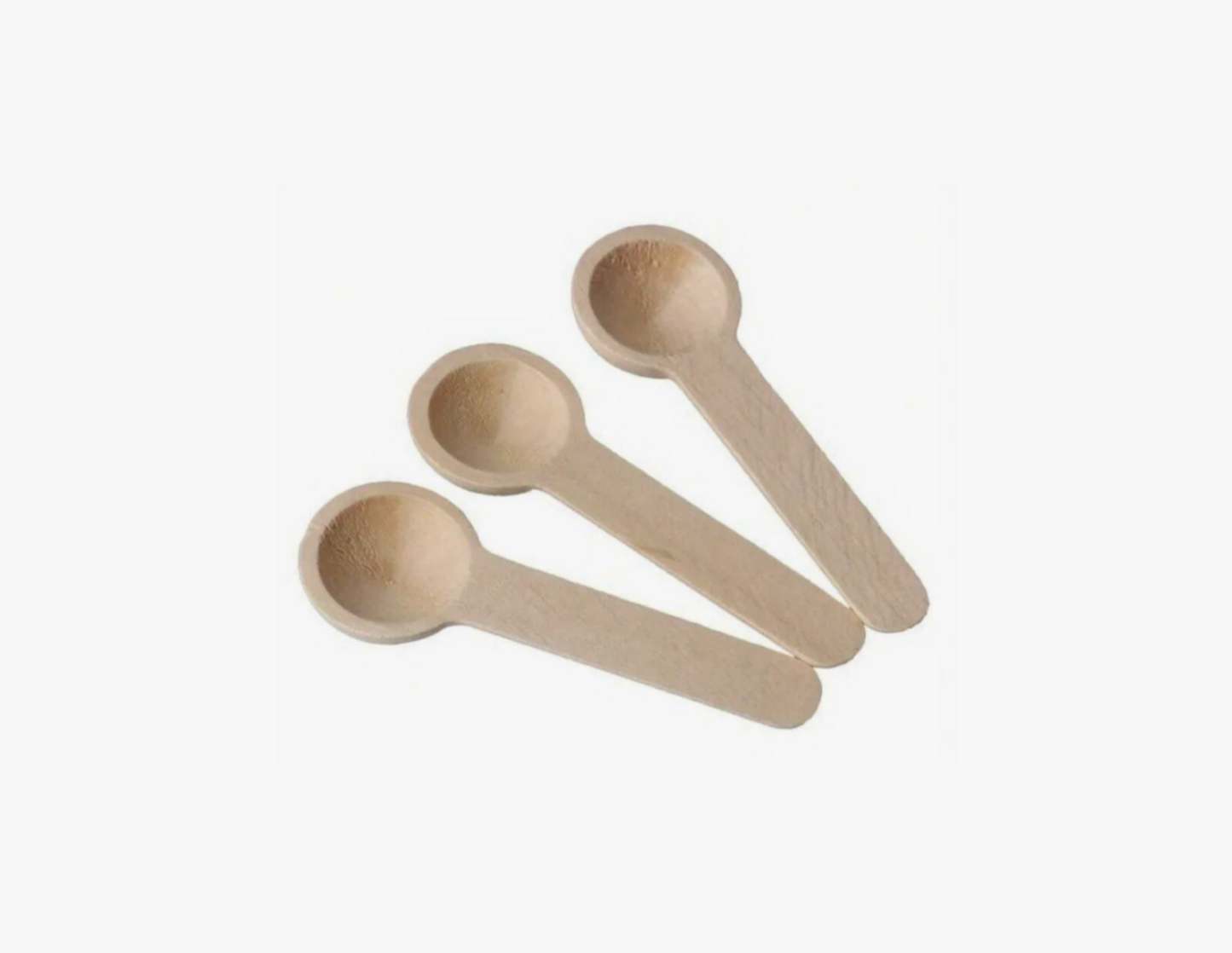 10 piece Mini Wooden Spoons 6.5 cm