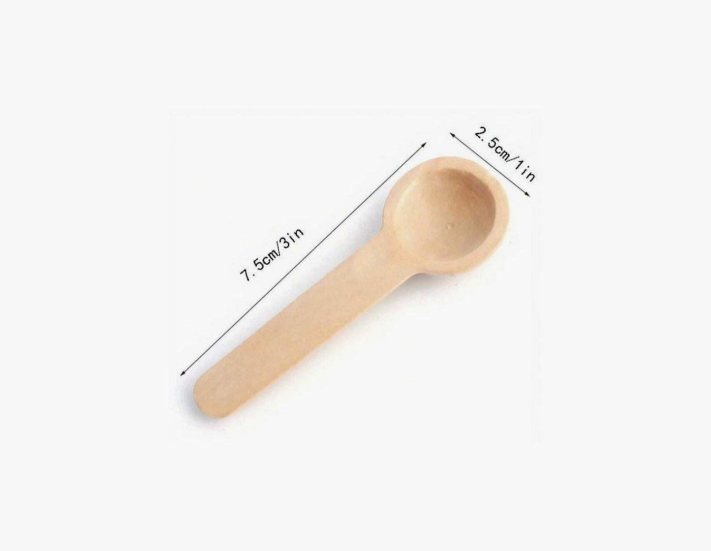 10 piece Mini Wooden Spoons 6.5 cm