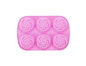 6 Cavity Rose Flower Silicone Mould