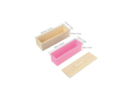 Rectangular Silicone Wooden Box Loaf Mould - With Lid