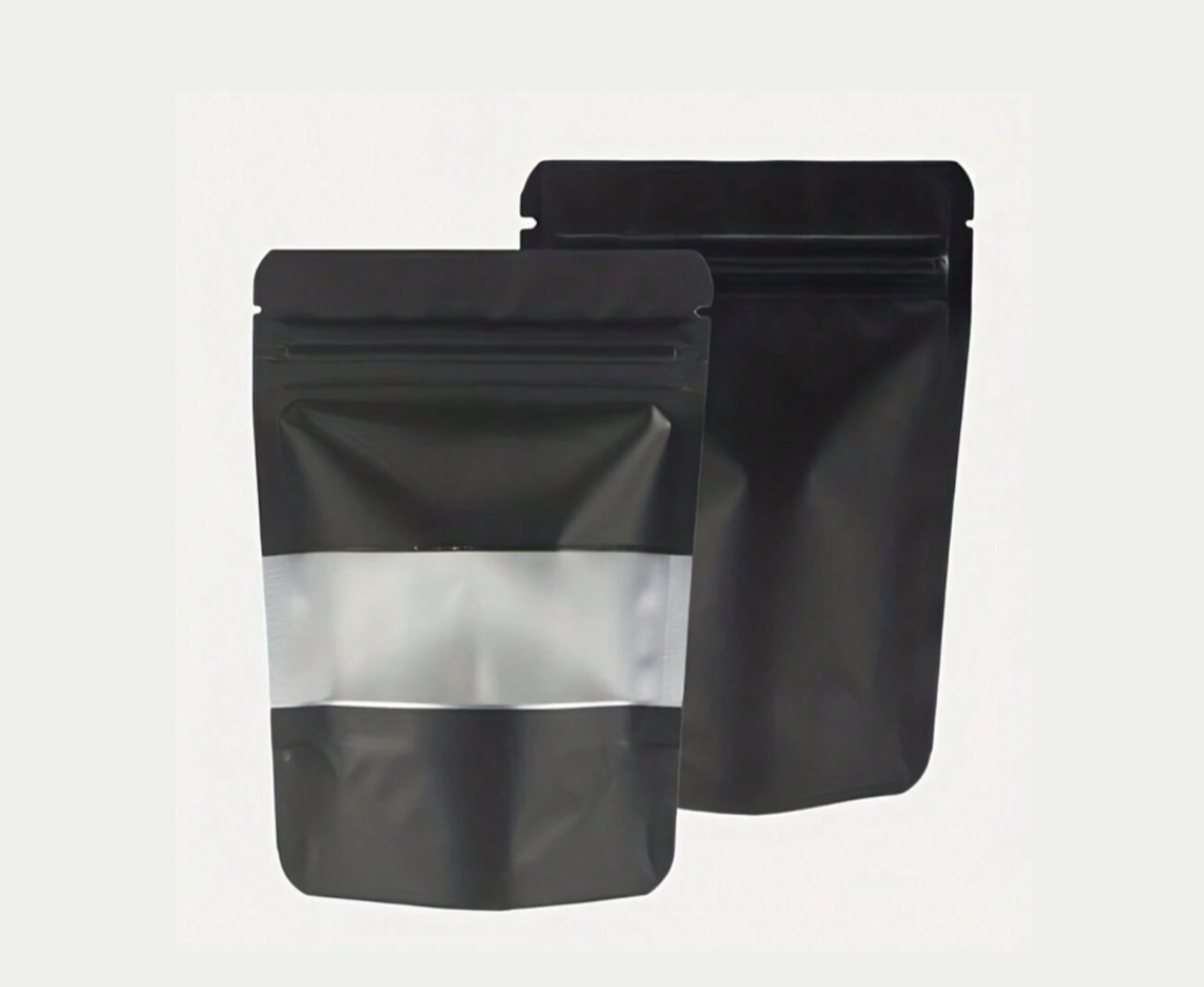 Resealable Matte Black Pouch