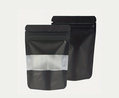 Resealable Matte Black Pouch
