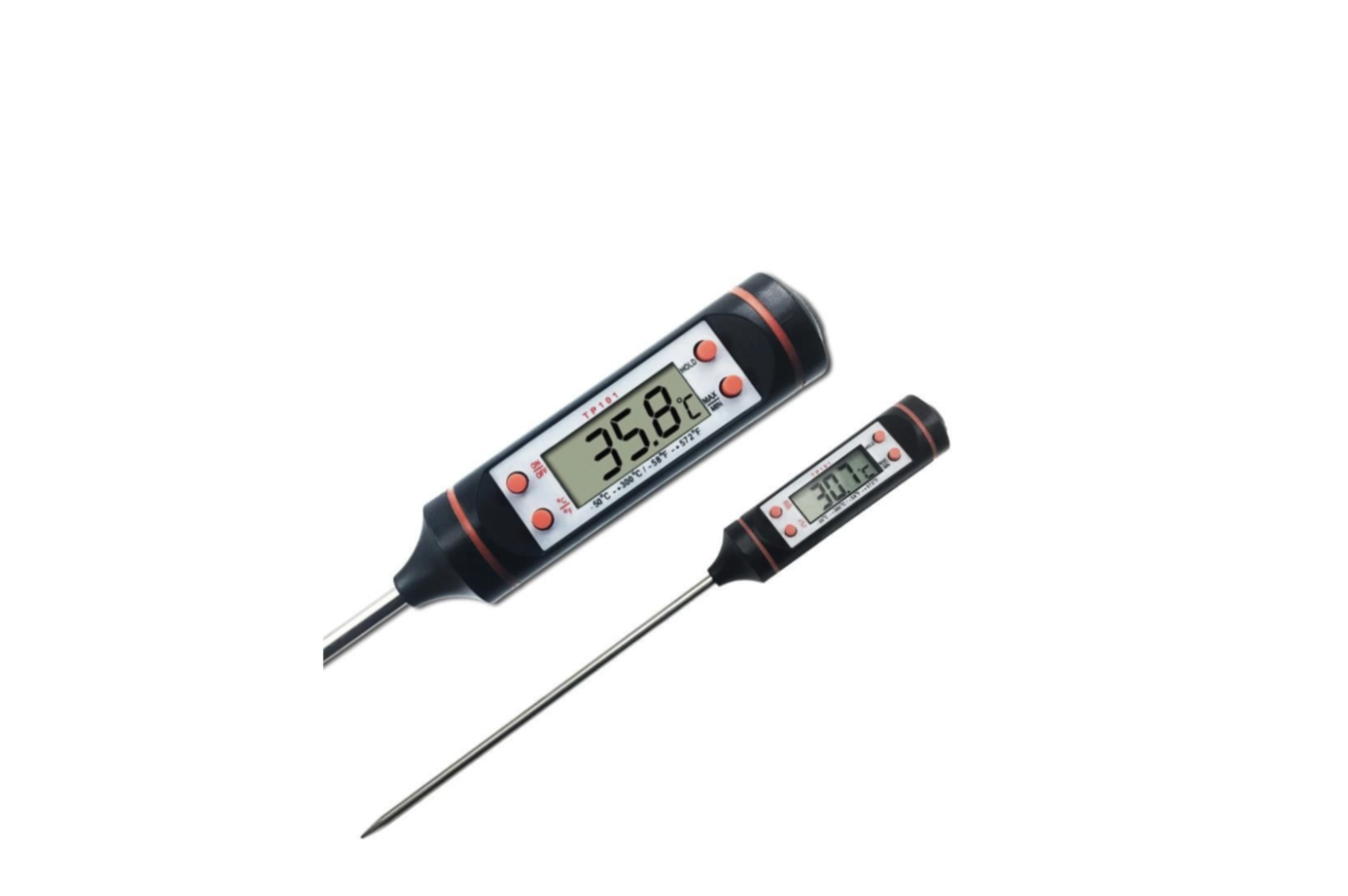 Stainless Steel Digital Cooking Thermometer with LCD Display
