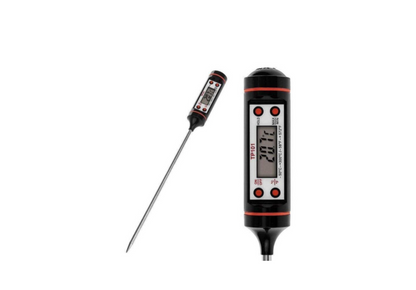 Stainless Steel Digital Cooking Thermometer with LCD Display